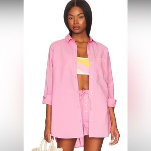 L*Space Pink Button Down Shirt